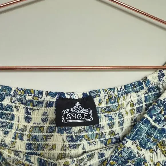 Angie Womens Tunic Top Small Bell Sleeve Cottagecore Fairy Flowy Floral Boho - Picture 5 of 6